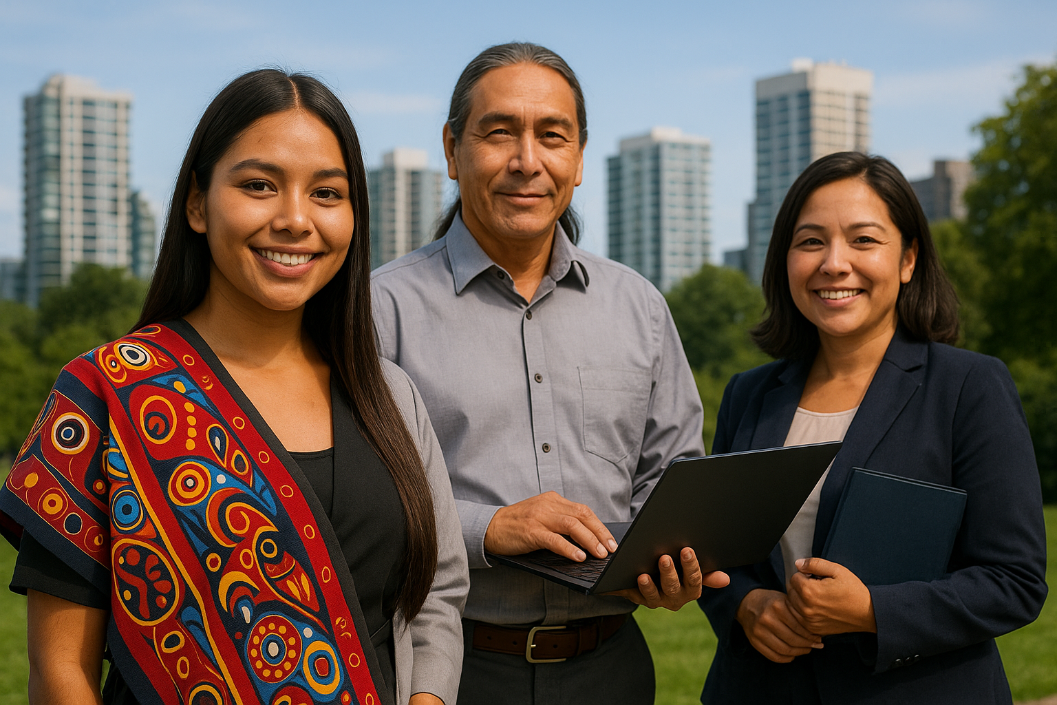 First Nations professionals and cultural elements